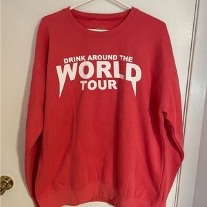 The lost bros drink around the world pink crewneck